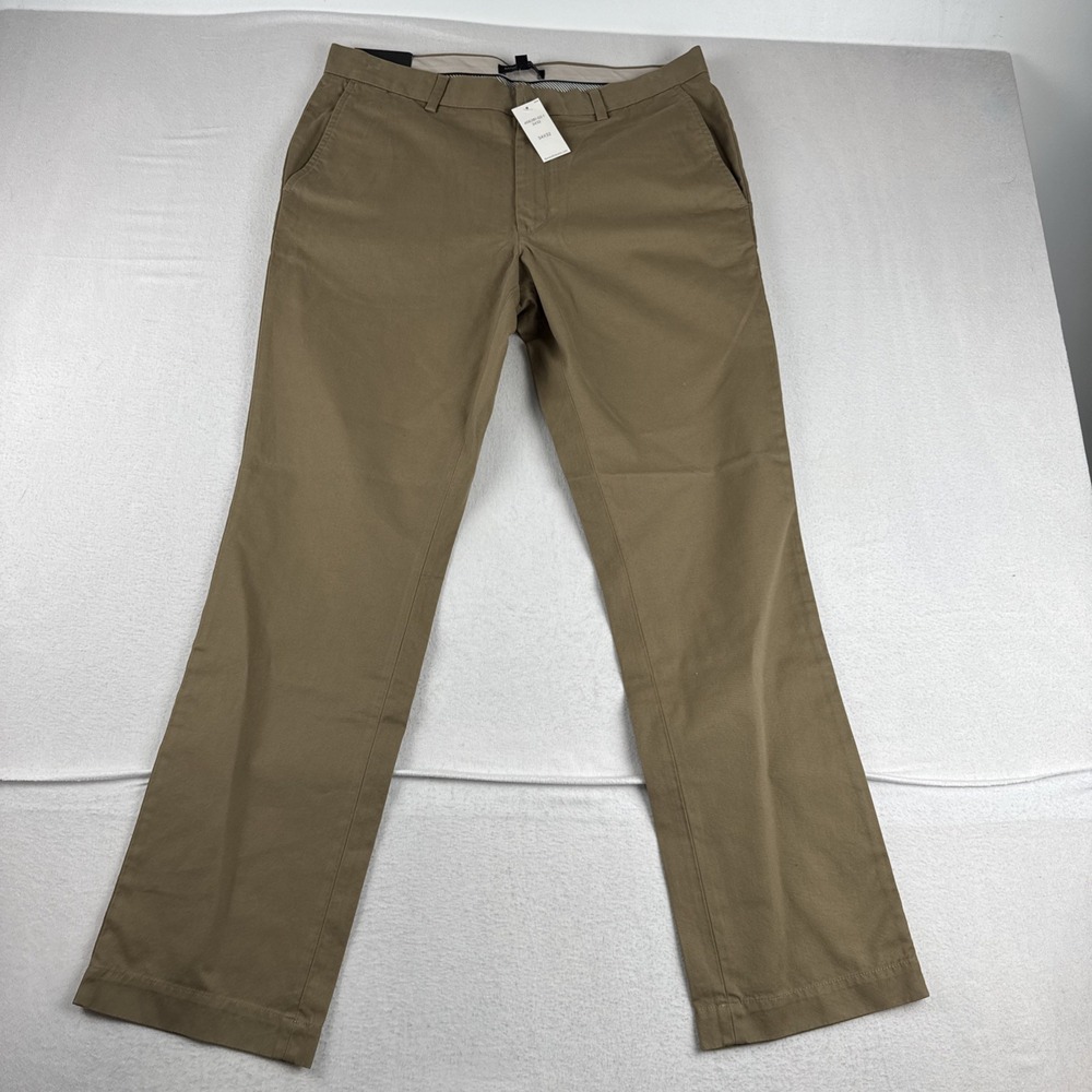 New! Banana Republic Aiden Chino Slim Fit Mens Pants 34*32 Brown Preppy Casual